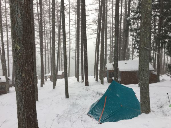 正月雪中女子ソロキャンプ